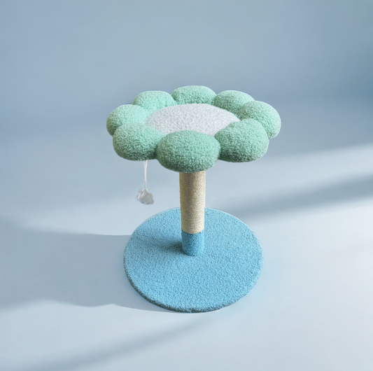 Blue Flower-Shaped Small Cat Tree