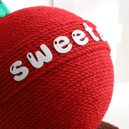 Fruit Lollipop Style Cat Scratcher Toy – Orange & Strawberry