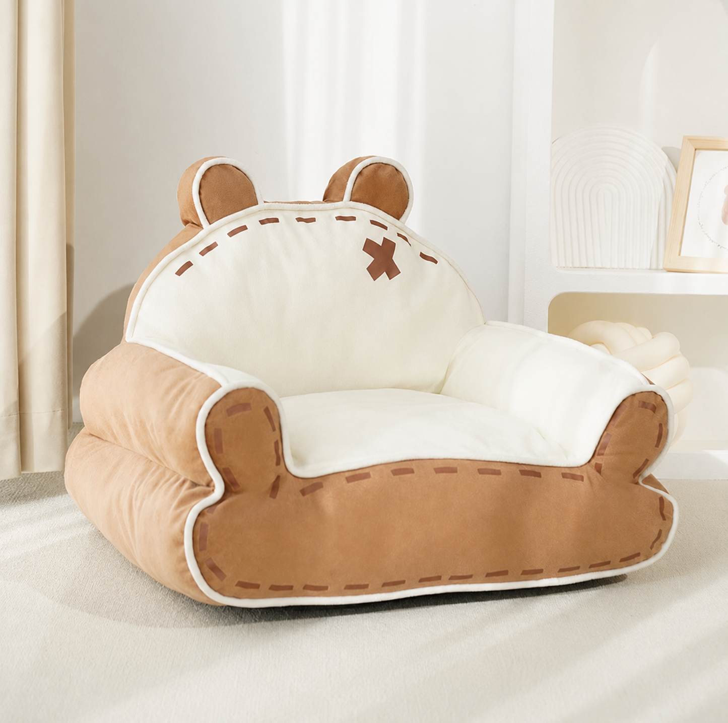 Bear Hug Plush Cat Sofa Bed