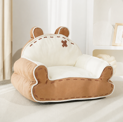 Bear Hug Plush Cat Sofa Bed