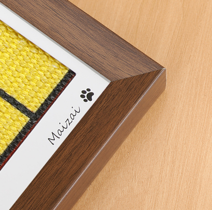 Framed Sisal Cat Scratching Board – Wall-Mounted Decorative Vertical Cat Scratcher