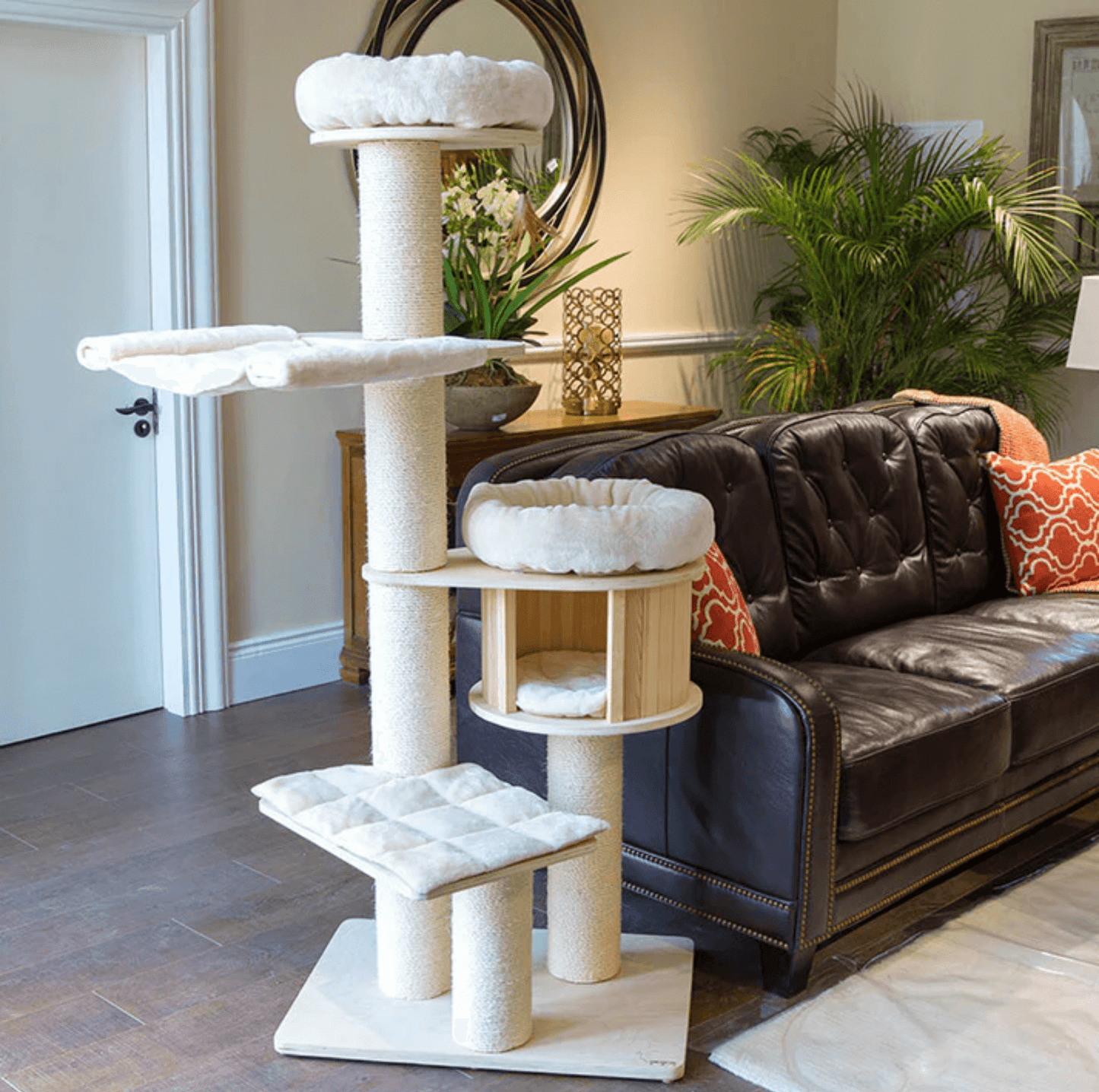 HONEYPOTCAT 4-Layer Solid Wood Cat Tree -172501