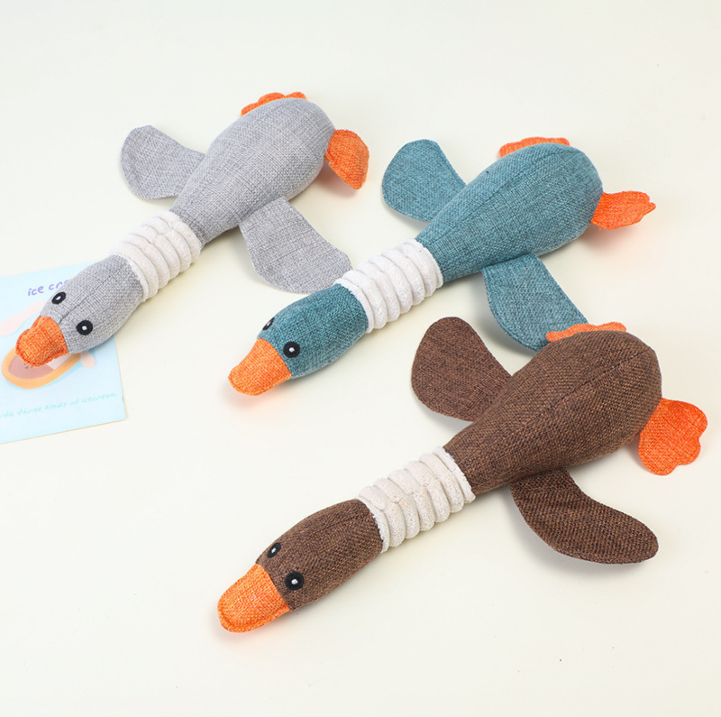 Squeaky Goose Plush Dog Toy for Small & Medium Dogs