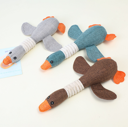 Squeaky Goose Plush Dog Toy for Small & Medium Dogs