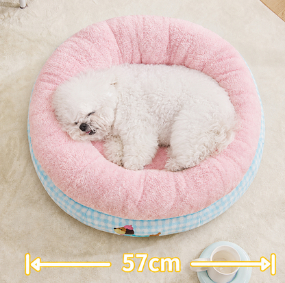 Donut Deep Sleep Pet Bed with Raised Bolster