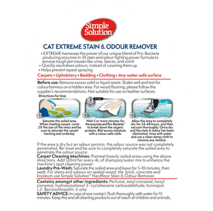 SIMPLE SOLUTION Extreme Stain & Odour Remover for Cats 500ml