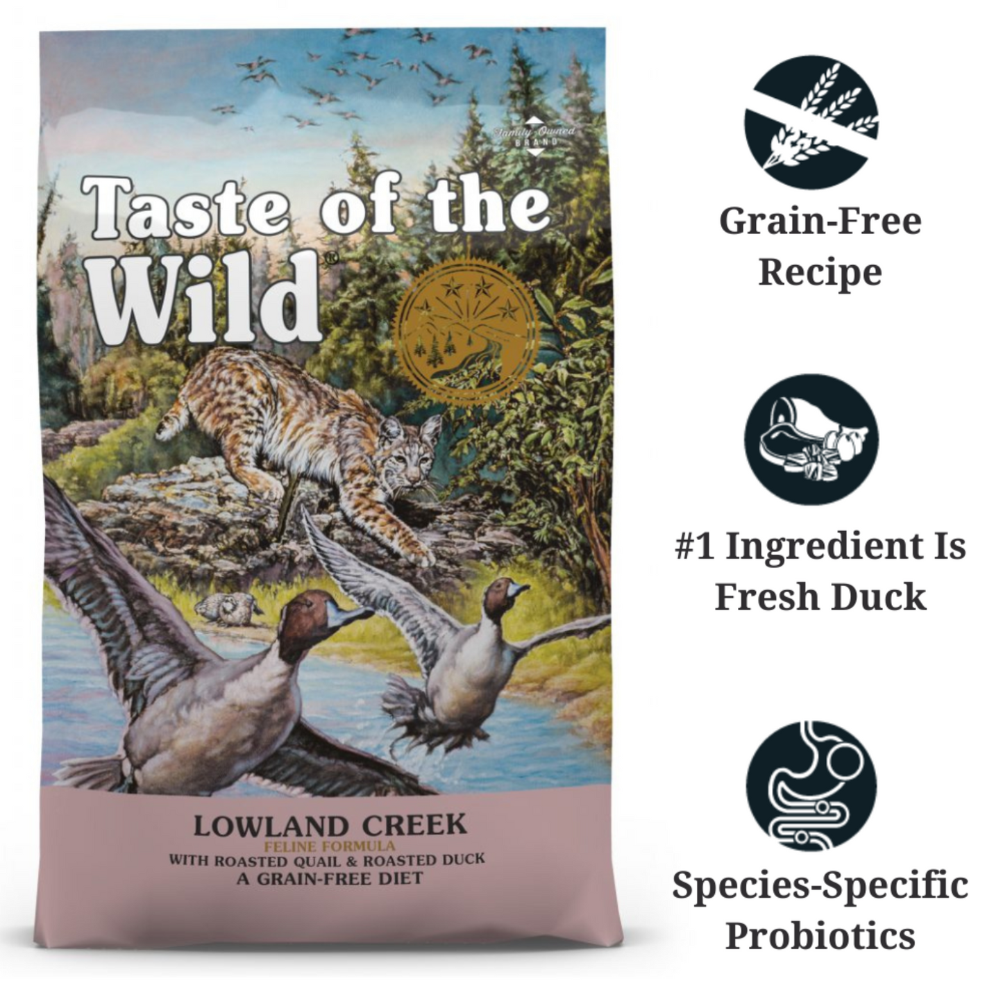 Taste of the Wild Grain Free - Lowland Creek Feline Cat Dry Food 6.6kg