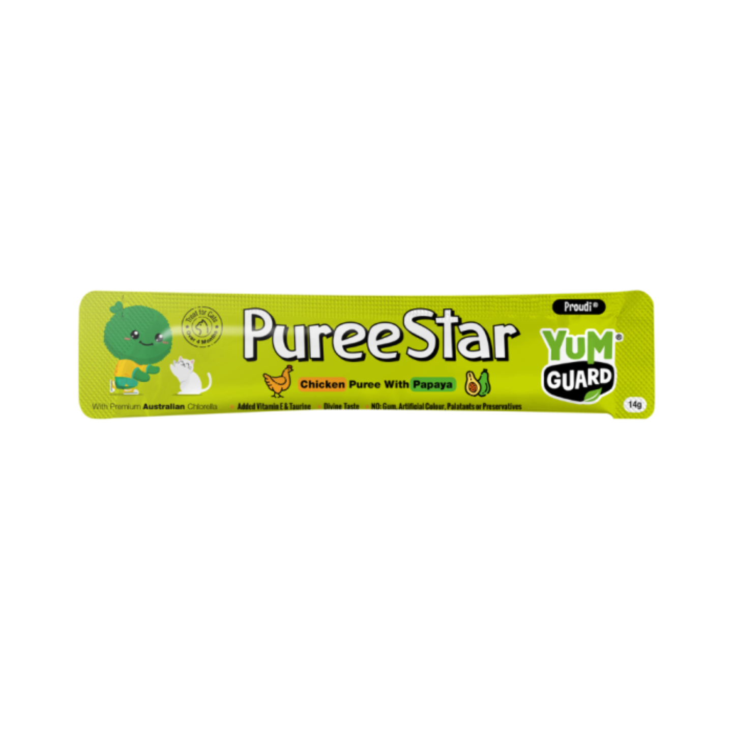 Puree Star Chicken And Papaya Cat Treat 6 x 14g