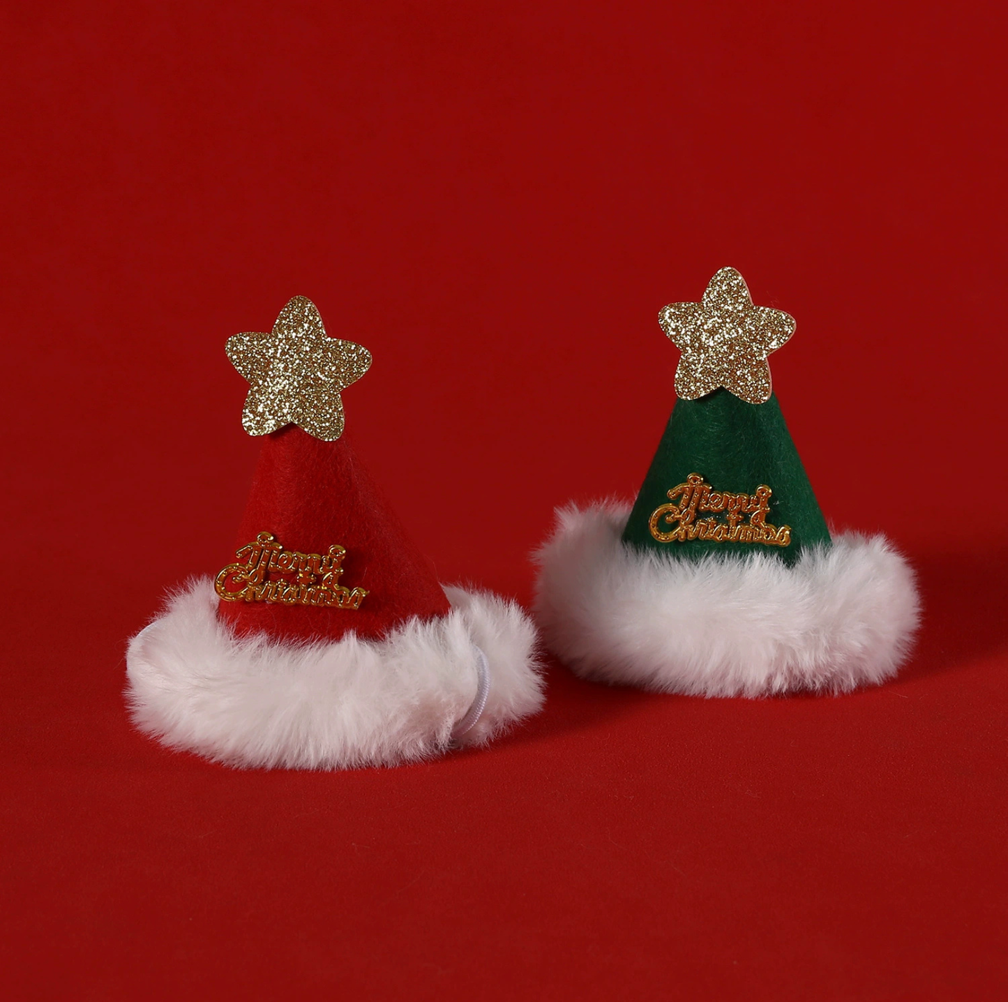 Christmas Pet Bandana and Star Hat Set