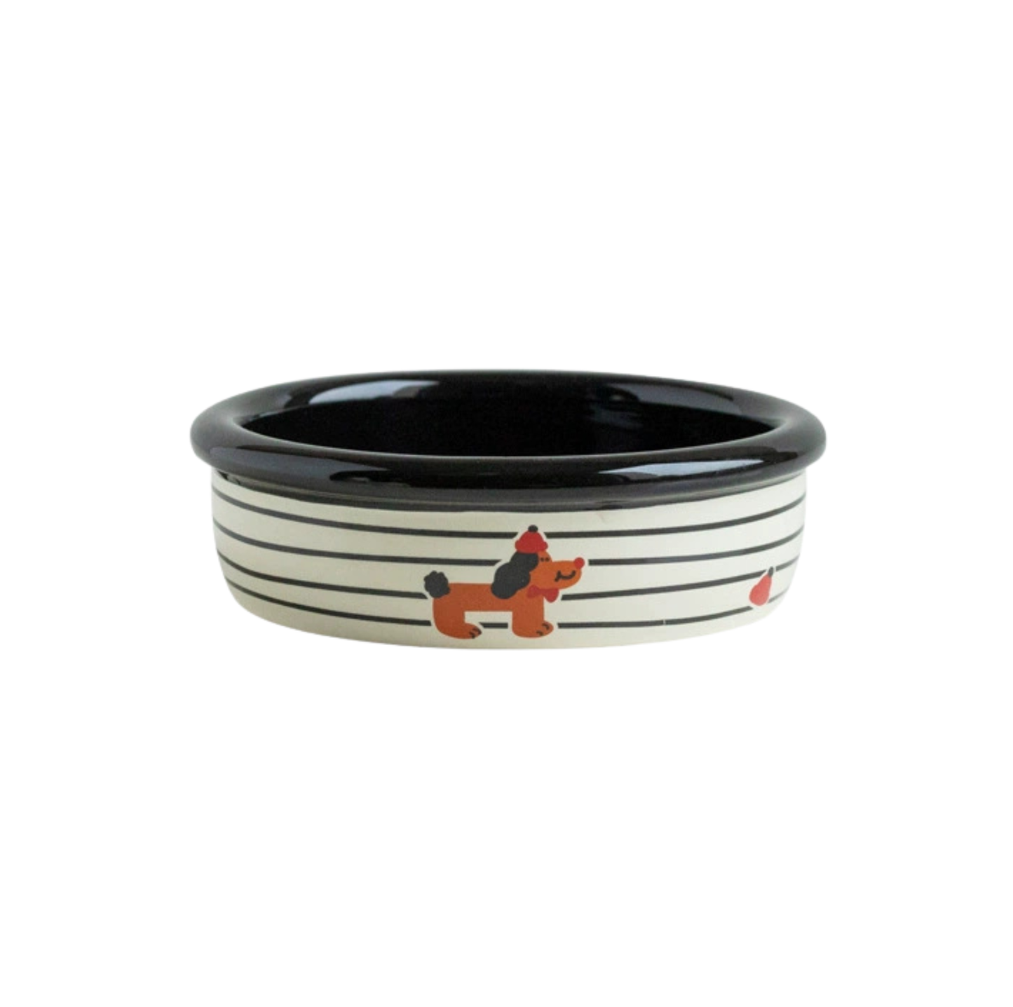 Patterned Ceramic Pet Feeding Bowl