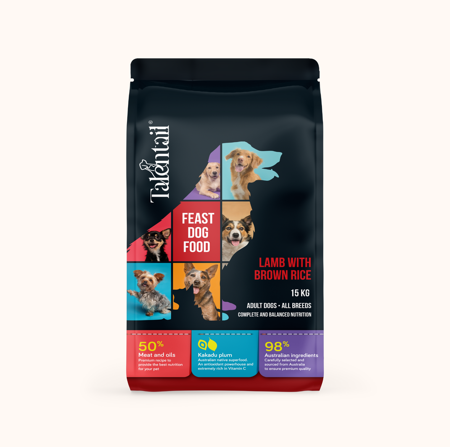 Talentail Adult Dog Food Lamb with Brown Rice 15kg