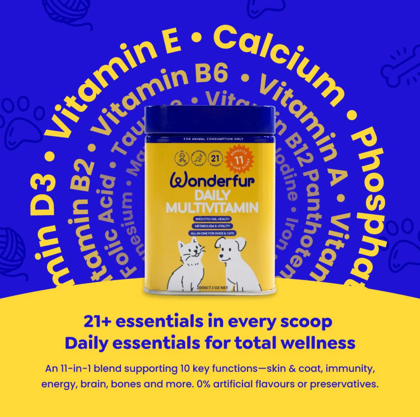 Wonderfur Daily Multivitamin for dogs and cats 200g