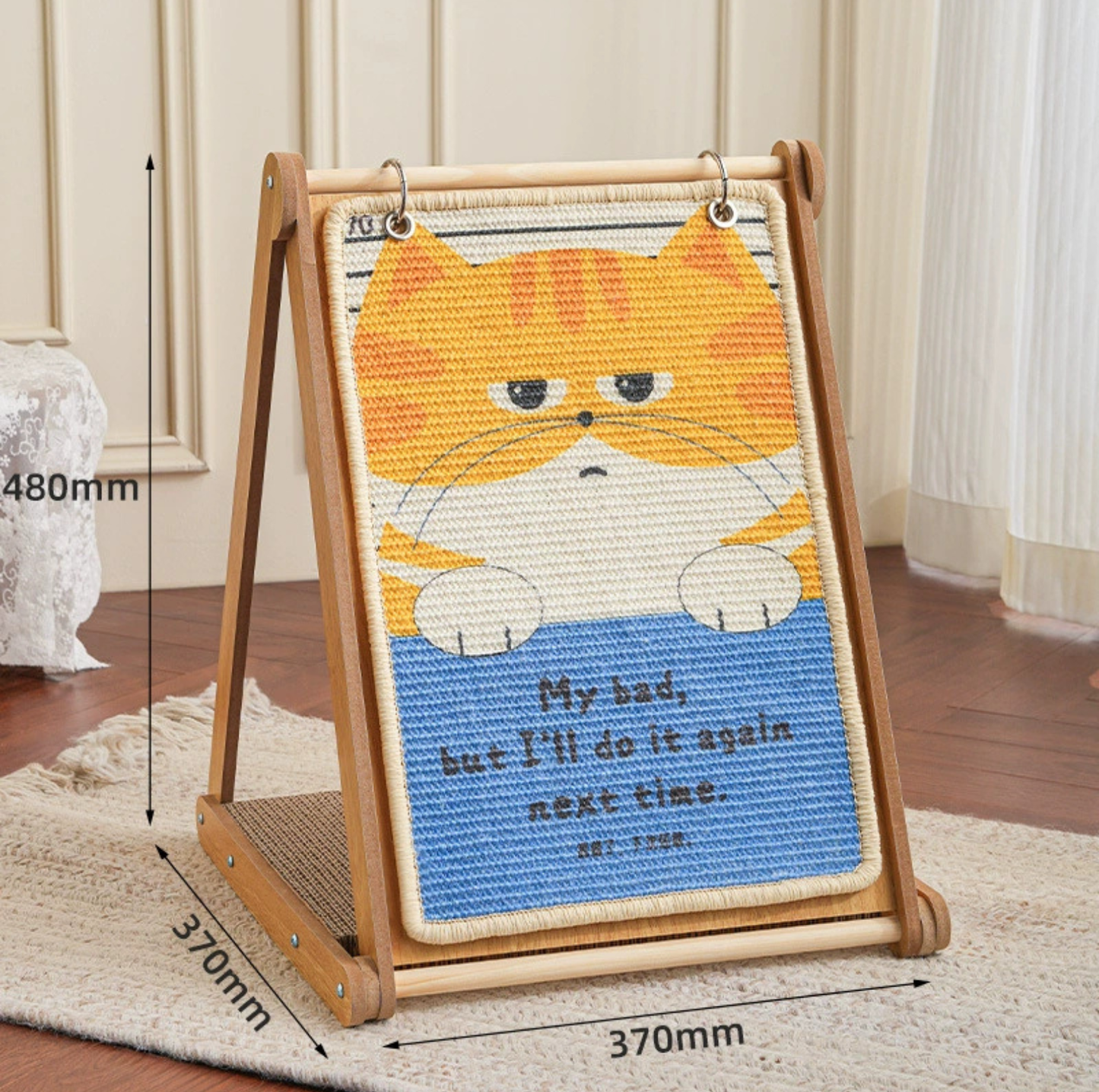 Ginger Cat Calendar-Style Scratcher Board with Wooden Frame