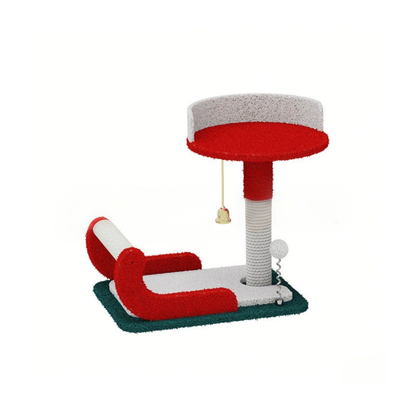 Christmas Sled-Shaped Multi-Level Cat Tree