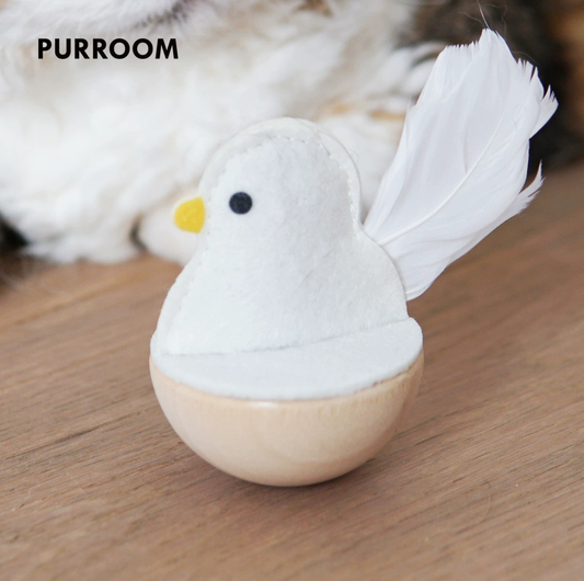 PURROOM Little Chicken Series- Wobble Catnip Toy with Feather Tail