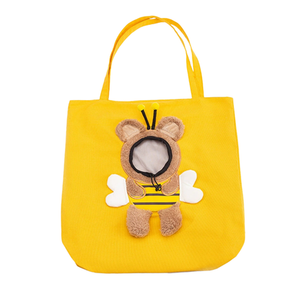 Cute Canvas Pet Carrier Tote Bag