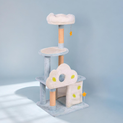 Medium Size Dreamy Sky Cat Tree Cloud Tower - 105cm (KM032)