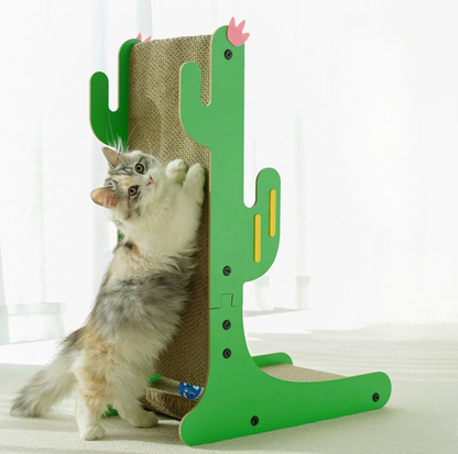 Cactus Multi-Surface Cat Scratching Board with Bell Ball