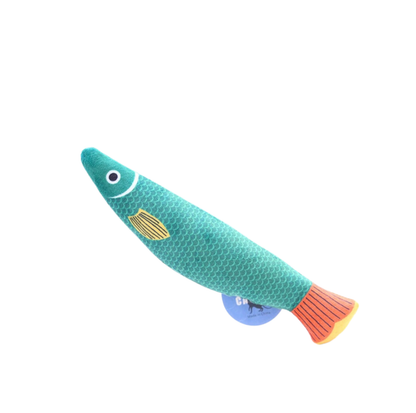 Fish-Shaped Catnip Cat Toy with Sound Box