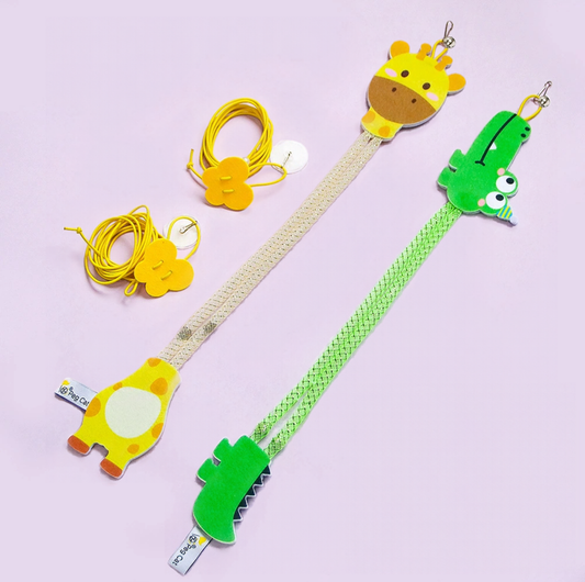 Crocodile & Giraffe Silvervine Hanging Cat Toy with Elastic Rope