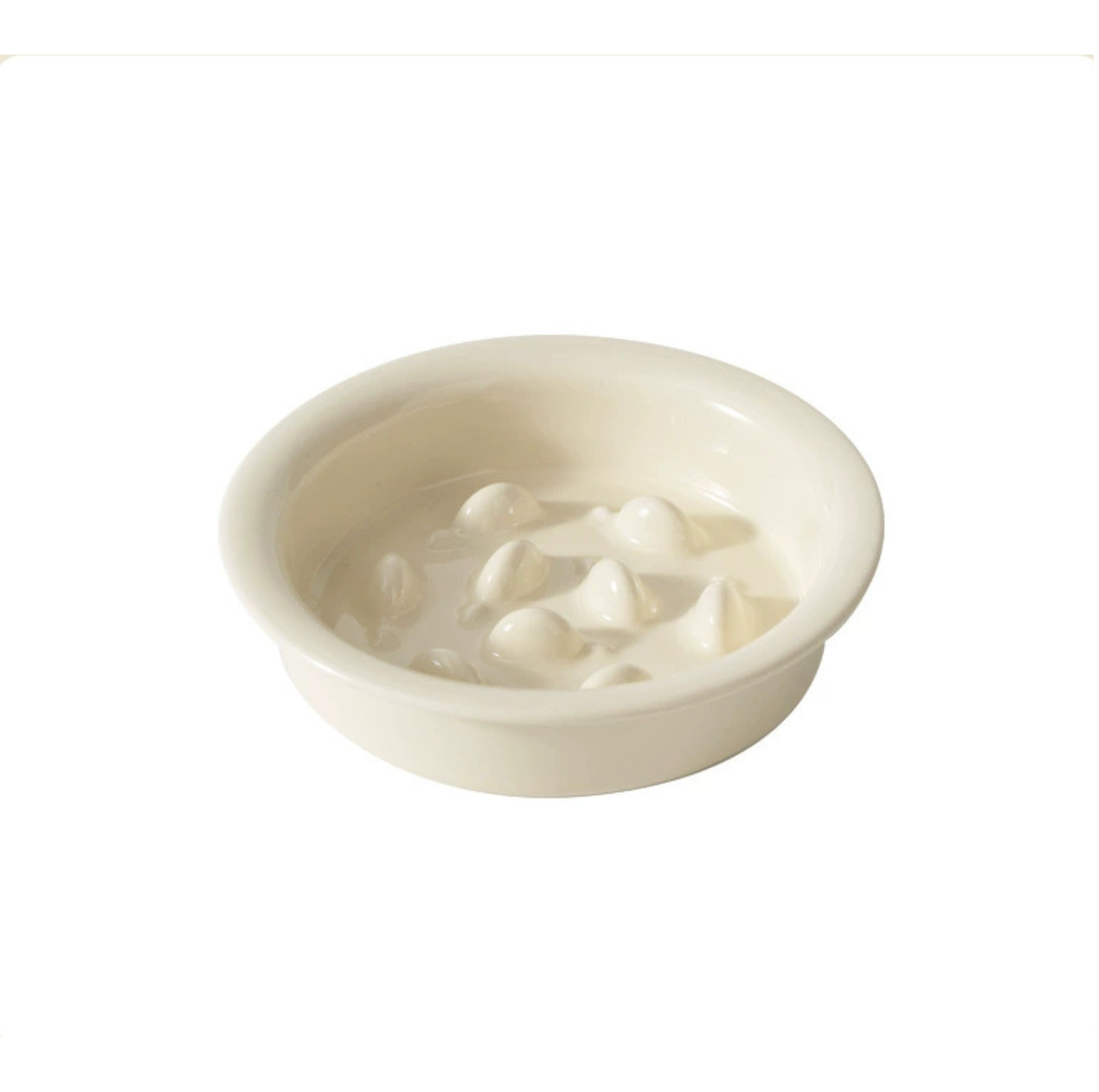 Little Fish Ceramic Slow Feeder Bowl for Cats & Small Dogs