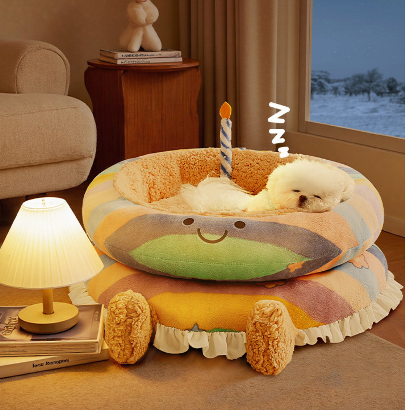 Double-Layer Cake Pet Bed – Deep-Sleep