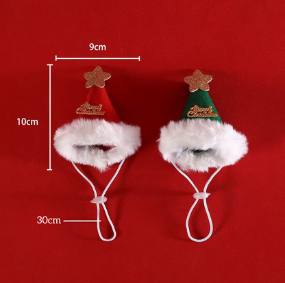 Christmas Pet Bandana and Star Hat Set