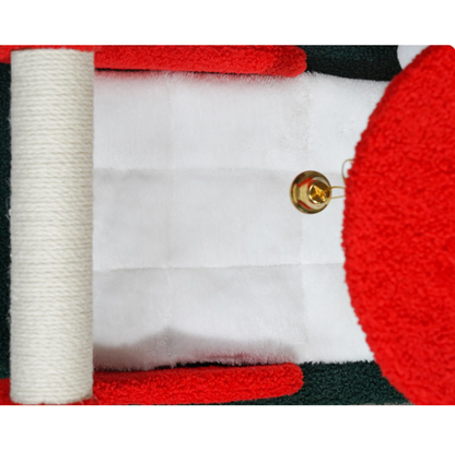 Christmas Sled-Shaped Multi-Level Cat Tree