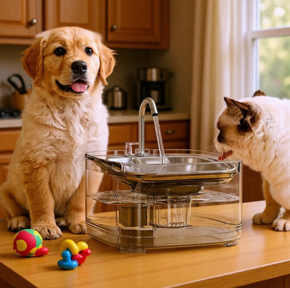 3.2L Automatic Pet Water Fountain – Stainless Steel Top