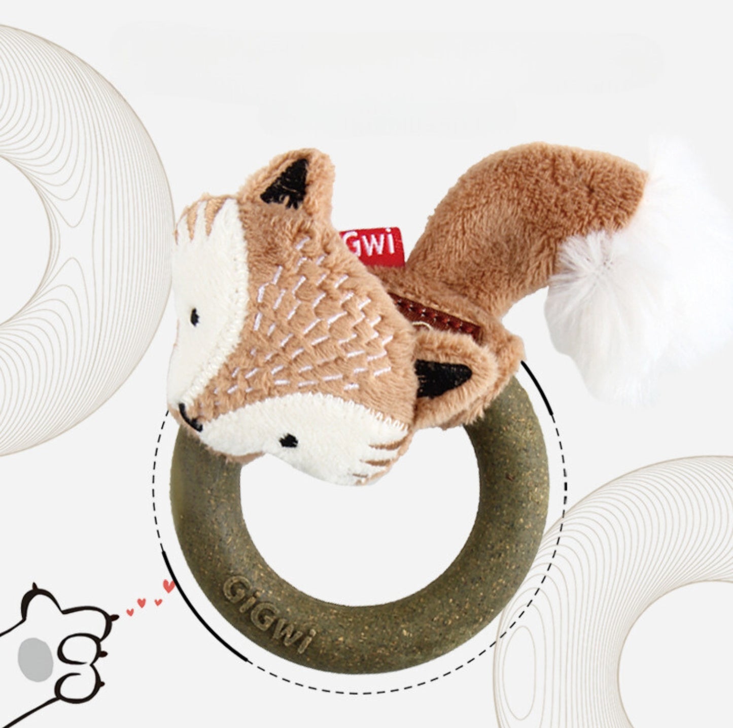 GiGwi Hunting Series Polygonum Plush Cat Toy with Sound Paper