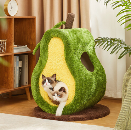 Cmisstree Avocado Multifunctional Cat Scratching Post and Bed