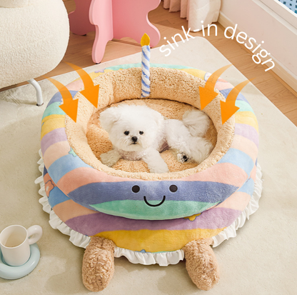 Double-Layer Cake Pet Bed – Deep-Sleep