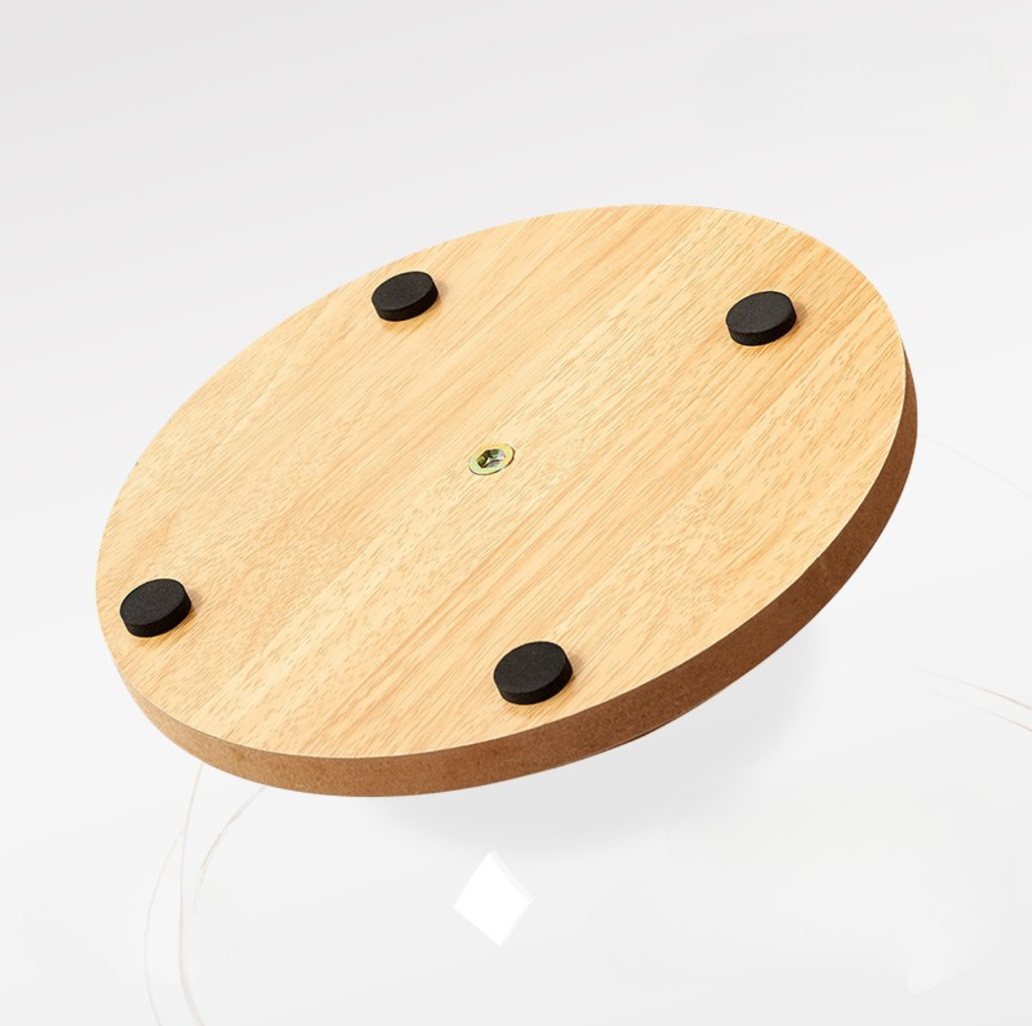 Clear Acrylic All-Season Cat Nest – Modern Floating Pod Bed with Wooden Base