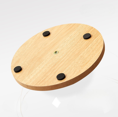 Clear Acrylic All-Season Cat Nest – Modern Floating Pod Bed with Wooden Base