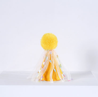 Pet Pom-pom and Tassel Party Birthday Hat Accessories