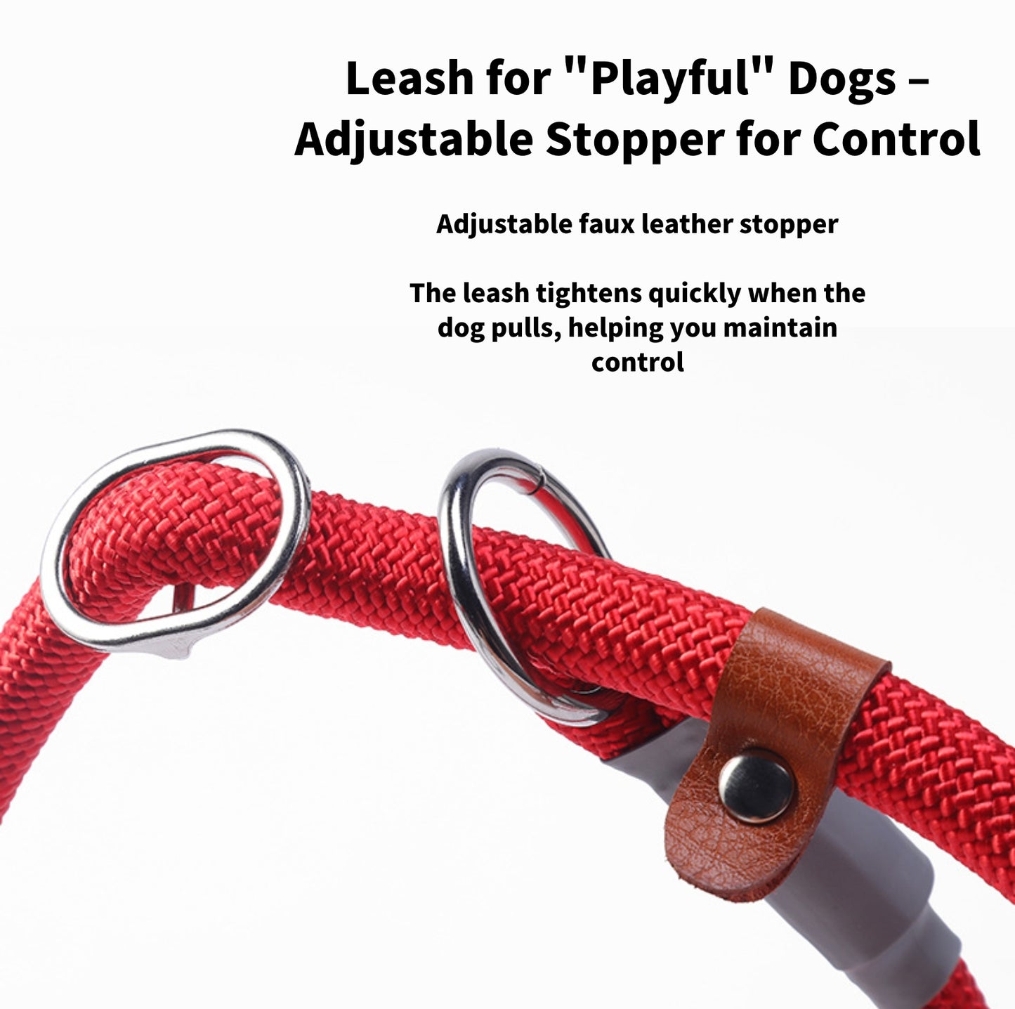 Anti-Pull Dog Leash with P-Chain - Escape-Proof, Durable Lead for Medium and Large Dogs