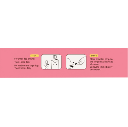 Meltail MeltFresh – Total Oral Care Probiotic Oral Strips for Dogs & Cats