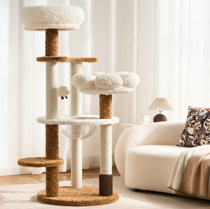 Natural Bloom Multi-Platform Cat Tree