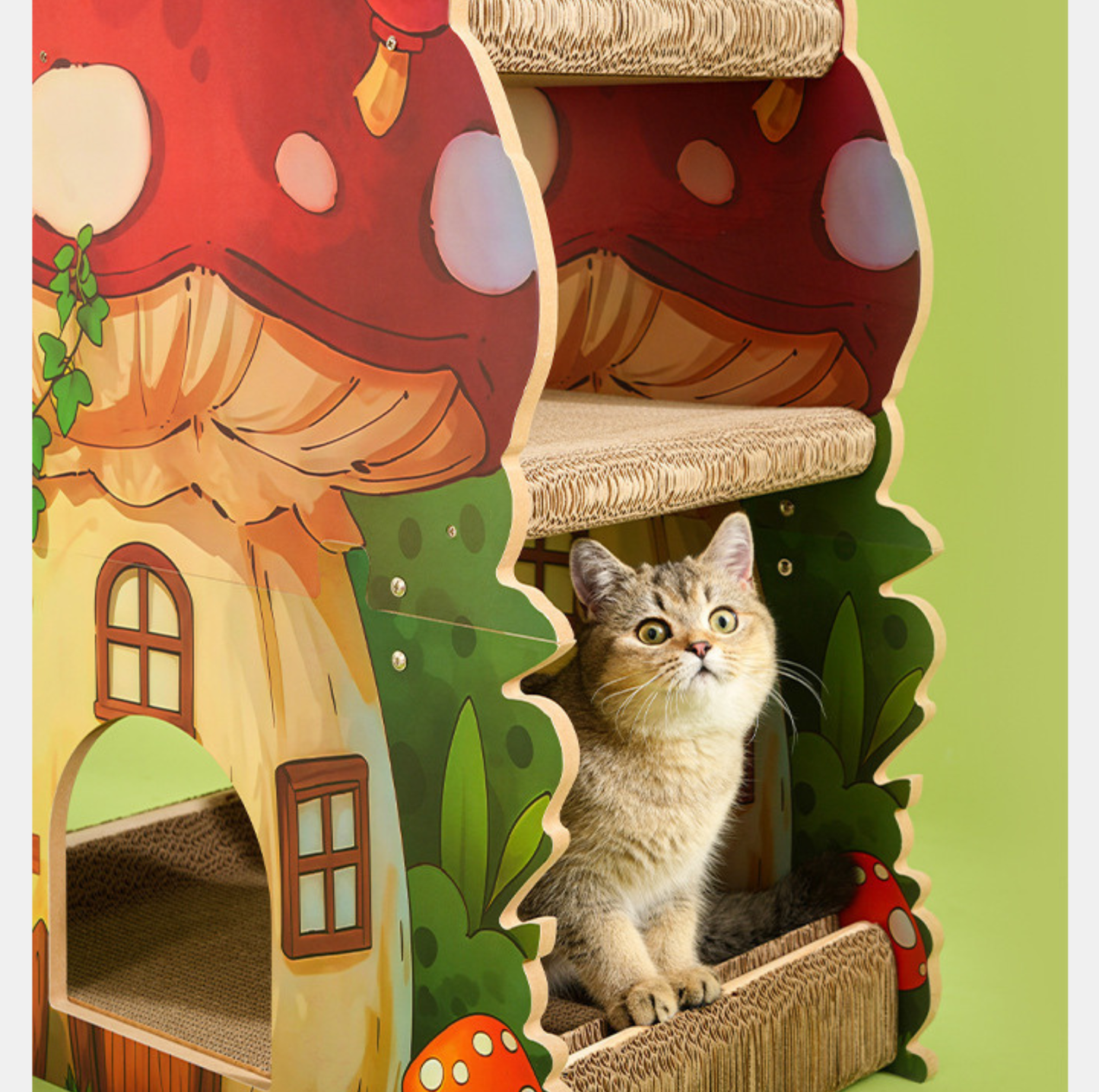 Mushroom House Cat Scratcher