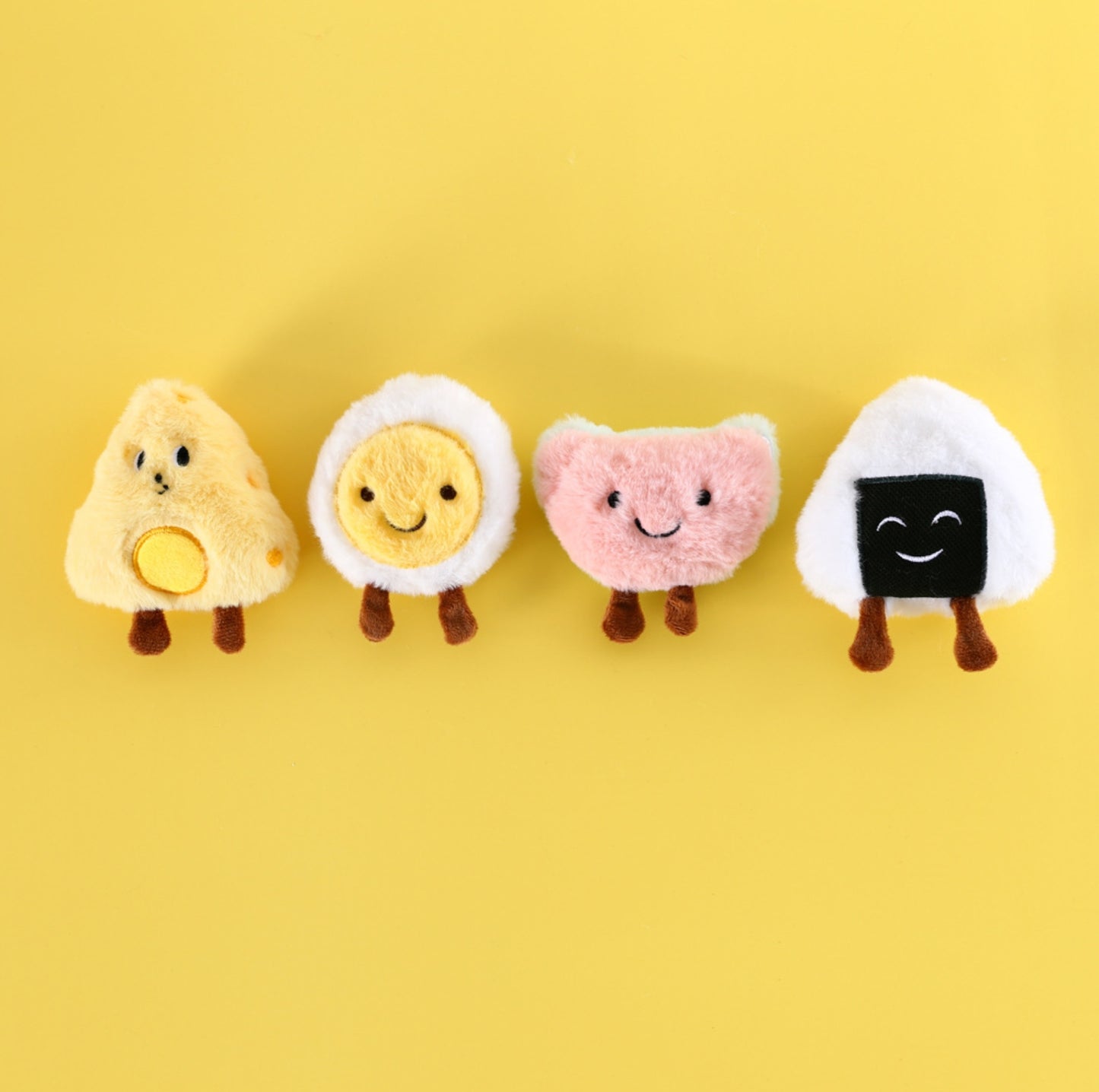 Adorable Food Bento Plush Cat Toy Set of 4 – Catnip & Bell-Infused