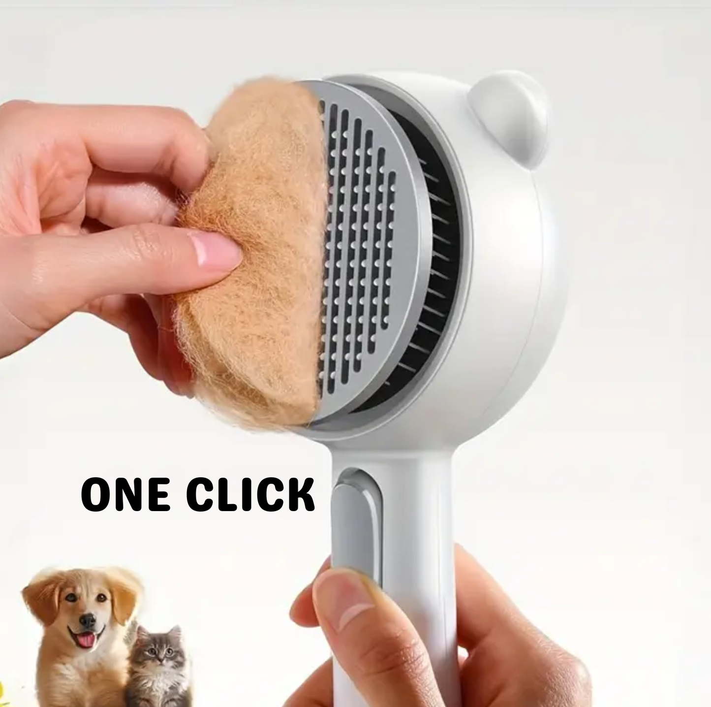 Steam-Style Pet Deshedding Spray Brush