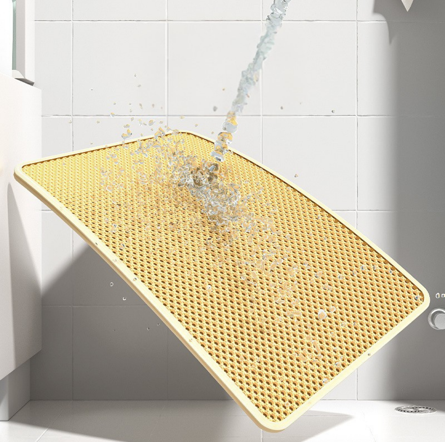 Double-Layer Honeycomb Cat Litter Mat for Trapping Litter