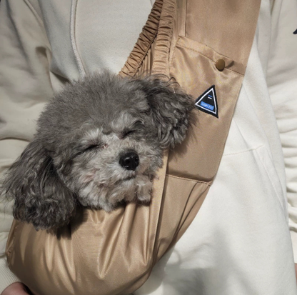 Single-Shoulder Pet Sling Backpack with Safety Buckle for Small Pets Under 6 kg