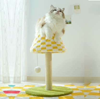 Table Lamp Style Cat Scratching Post with Hanging Toy