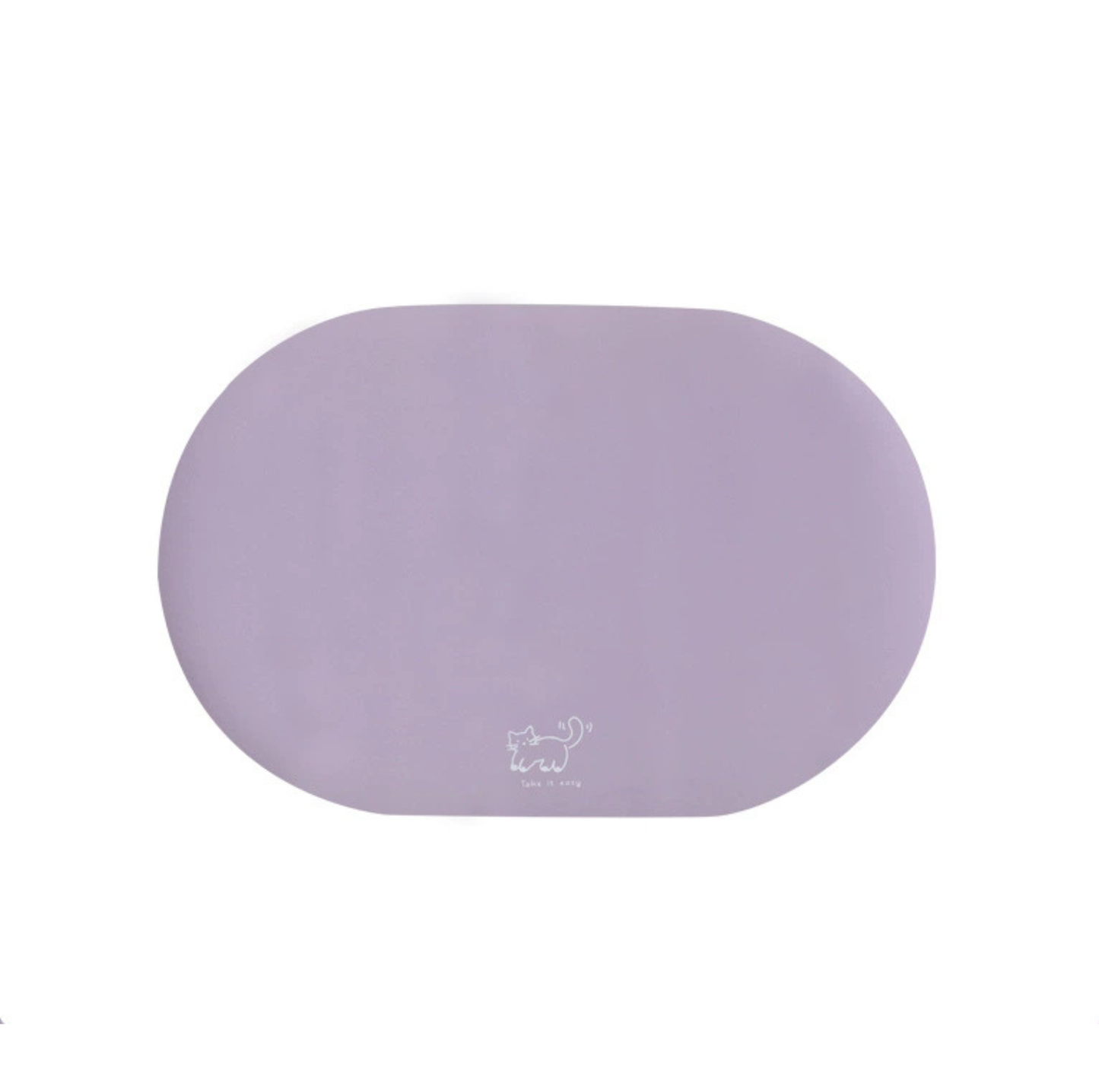 Waterproof Oval PU Leather Pet Food Mat