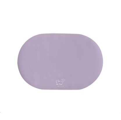 Waterproof Oval PU Leather Pet Food Mat