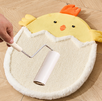 Cartoon Egg & Penguin Sisal Cat Scratcher Bed