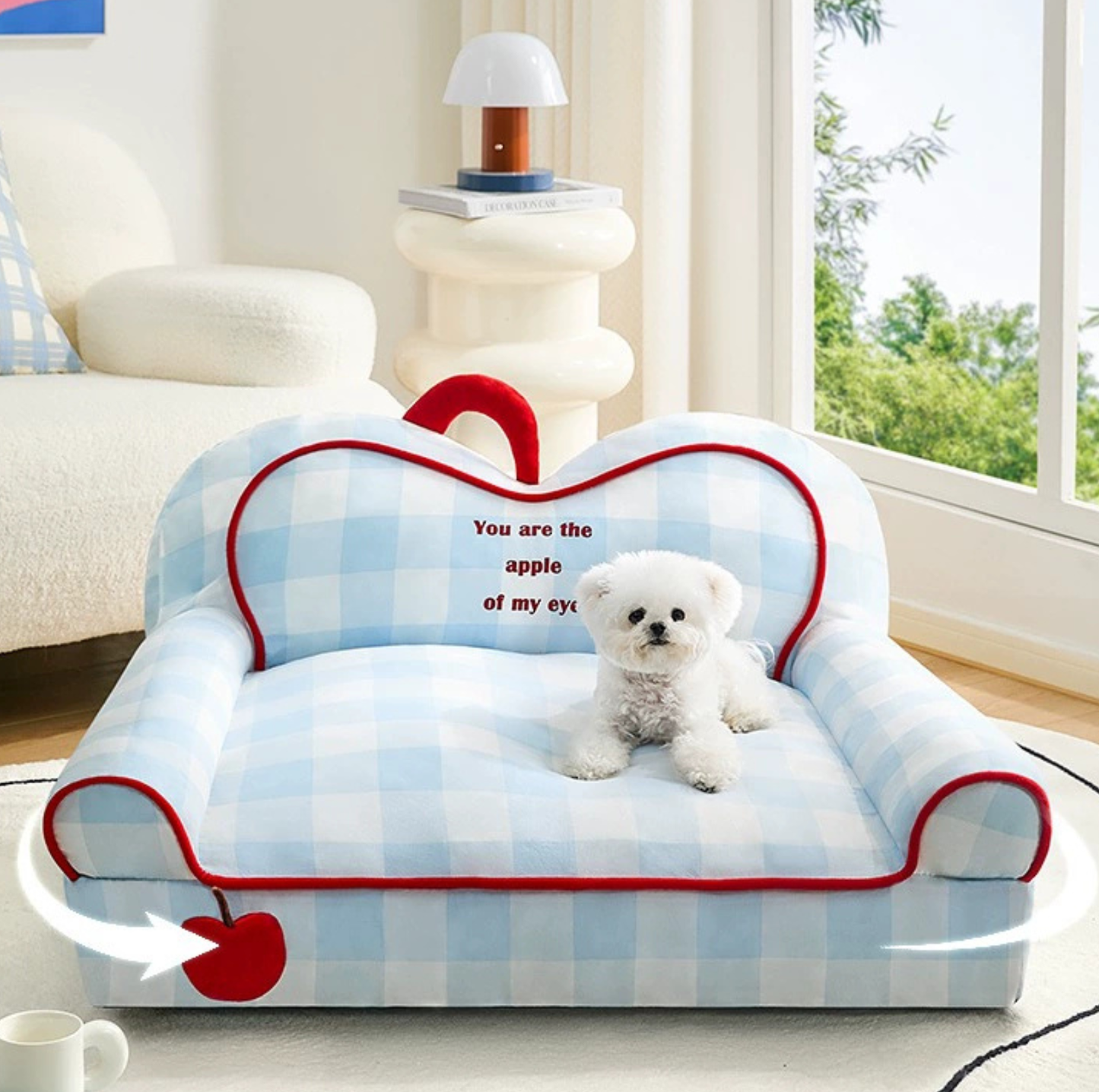 Summer Pet Sofa Bed - You Are the Apple of My Eye (Breathable Cooling Fabric)