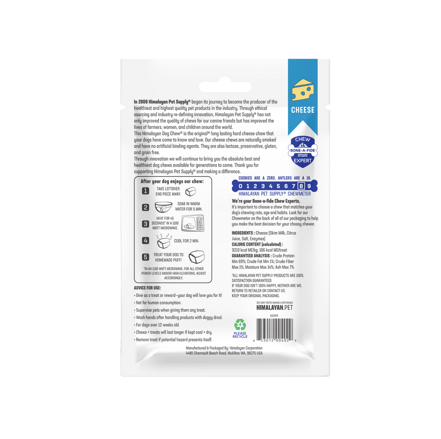 Himalayan Dog Chew Cheese Small - With Hard Cheese