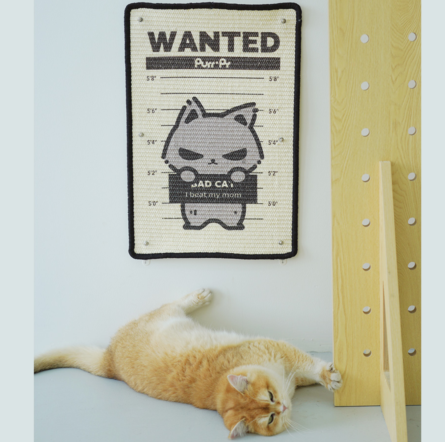 Wall Mounted Sisal Cat Scratching Mat - Bad Cats